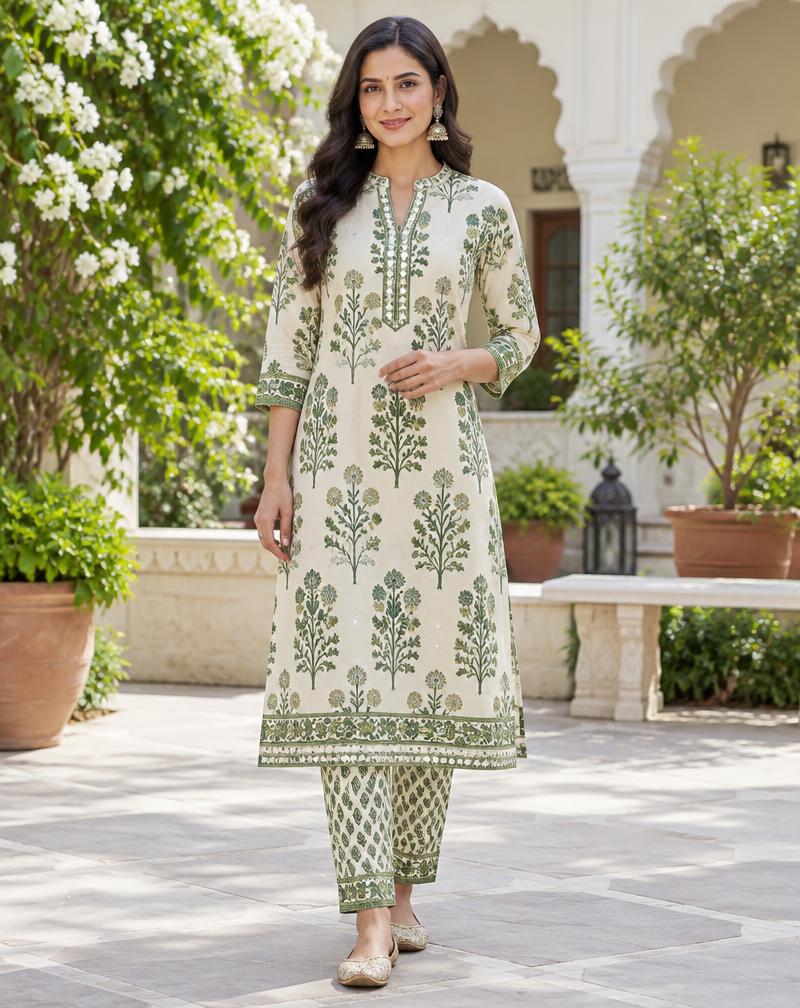 Garden Print Ethnic Co-ord